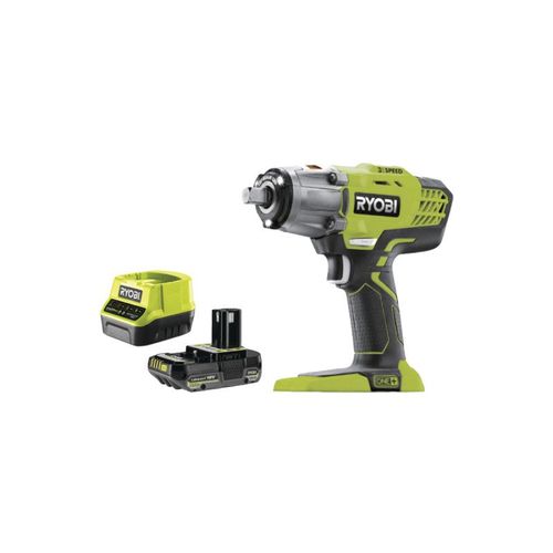 Pack RYOBI Boulonneuse à chocs R18IW3-0 - 18V One+ - 1 Batterie 2.0Ah - 1 Chargeur rapide