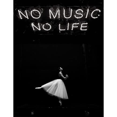 Music Journal: 100 Page 8,5" X 11" Music Composition Staff Paper / Black Swan Ballerina Inspired Cover