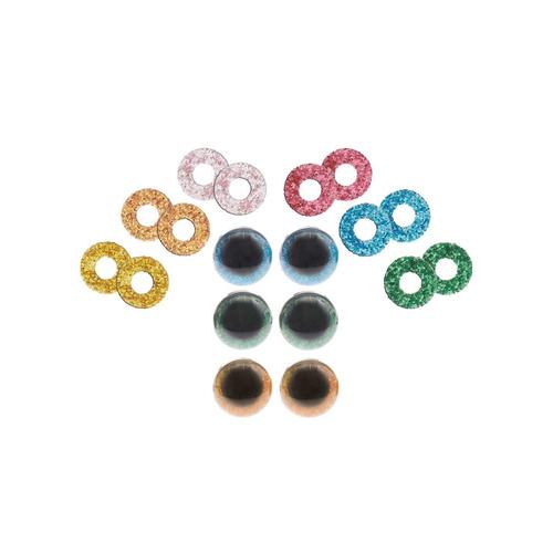 Set D'yeux De Sécurité Pour Peluches - 9mm 6 Couleurs 3 Paires - Rico Design Multicolore