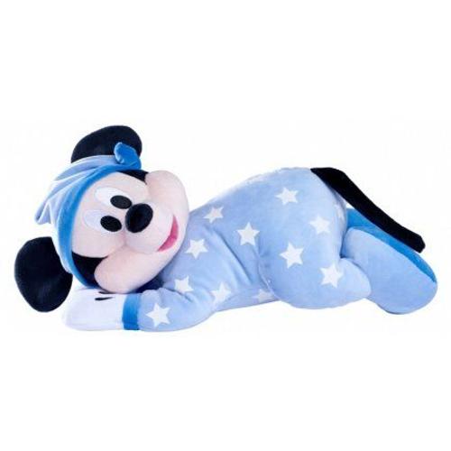 Peluche Mickey Avec Etoiles Phosphorescentes 34 Cm - Doudou Disney Enfant Brille Dans La Nuit Bleu - Cadeau Naissance - Garcon