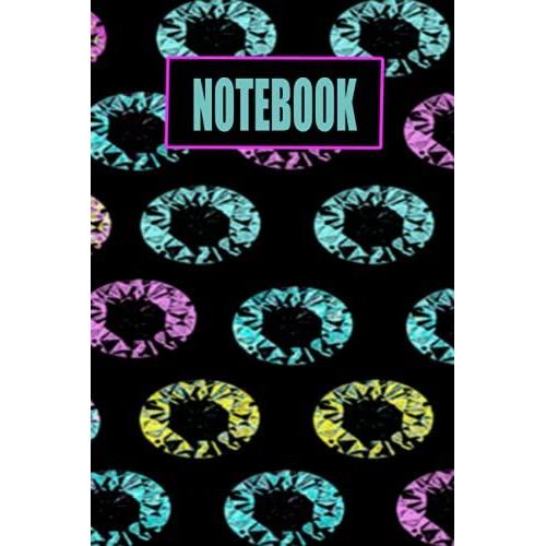 Notebook: Colorful Hair Scrunchies Floral Pattern Journal For Womens And Girls