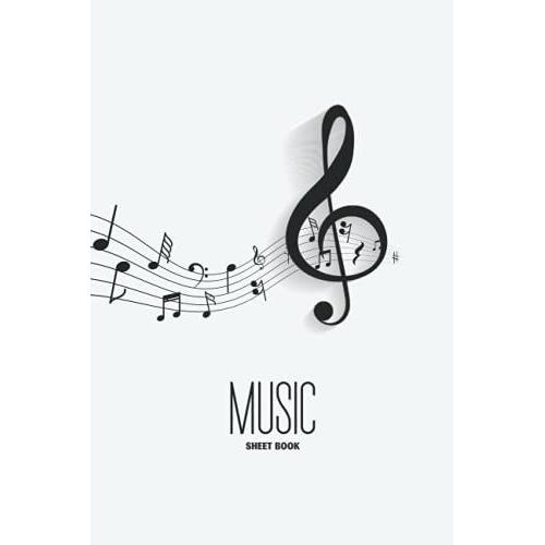 Music Notebook: Trebel Clef Notes - Size ( 6 X 9 Inches) 100 Pages, College Ruled | Notebook Journal | Writing & Office Paper, Perfect For College