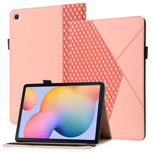 Coque Compatible Avec Samsung Tab S6 Lite Sm-P610 T615,Étui En Cuir For Tablette À Rabat For Samsung Tab S6 Lite Sm-P610 T615,Avec Support Et Carte De Slot,Rose