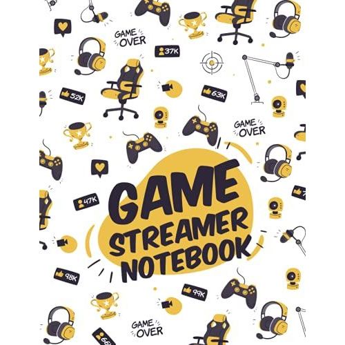 Notebook: Beautiful, Nice And Funny Notebook With Cute Video Game Controllers Icon For Young People And Children, Blank Lined Notebook, 110 Pages, Size 8.5"X"11.