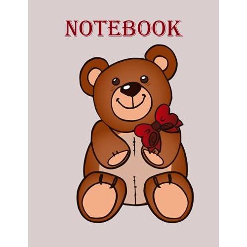 Notebook: Care Bears Grumpy Bear College Ruled Notebook (8.5''x11') White Paper Blank Journal With Black Cover 110 Pages For Kids Or Family