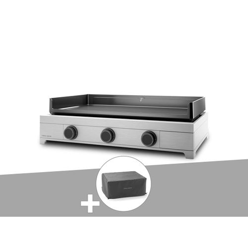Plancha gaz Modern 75 inox avec housse - FORGE ADOUR