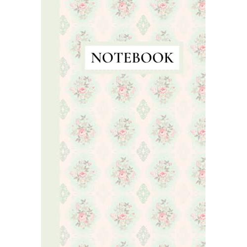 Notebook: Floral Aqua Retro Notebook