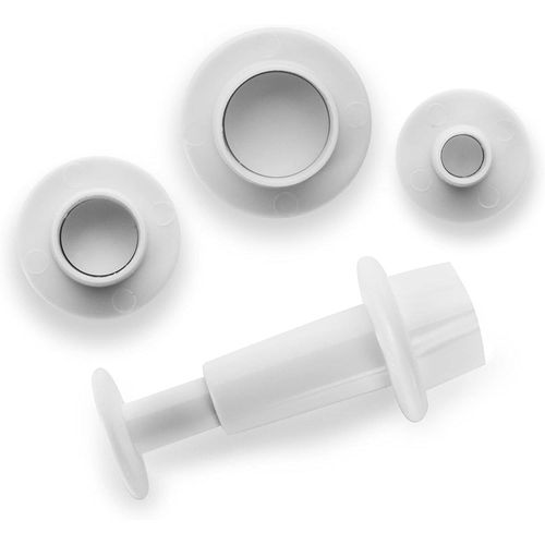 Ibili Lot De 3 Emporte-Pi¿Ces Avec Poussoir Rond 0,6/1/1,3 Cm