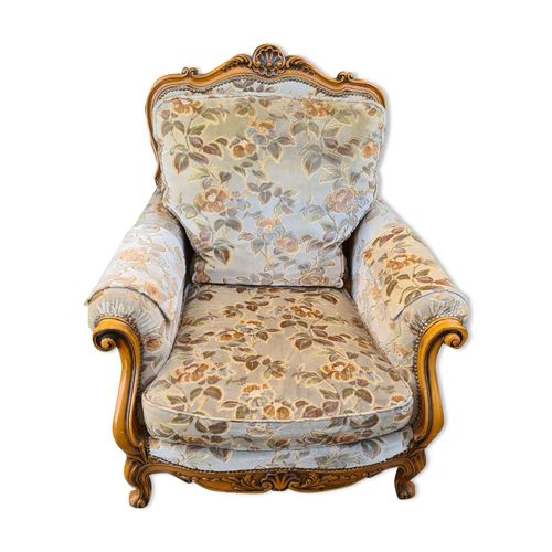 Fauteuil Style Baroque Beige