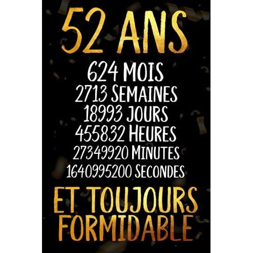 Stuff4 Carte Vœux Pour 52e Anniversaire Pour Hommes Femmes – Je N'ai Pas 52 Ans, J'ai 18 Ans Avec 34 Expériences – Cartes Joyeux Anniversaire Pour