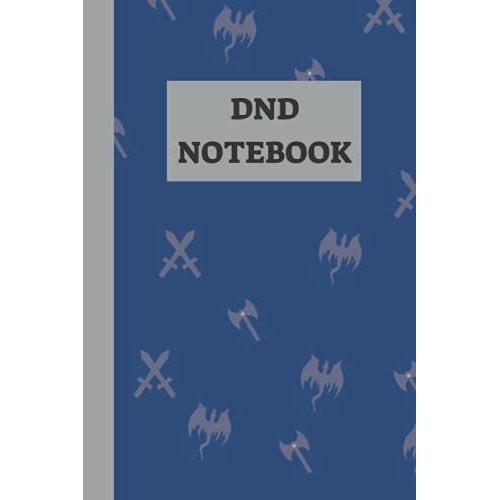 Dnd Notebook: Blue And Grey Dnd Notebook Blank Lines Jurnal For Kids