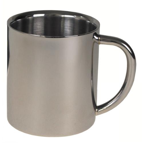 Tasse Acier Inoxydable Argente Double Paroi 250ml Avec Anse Fox Outdoor 33381 Camping Bivouac Outdoor