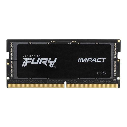 Kingston FURY Impact - DDR5 - kit - 32 Go: 2 x 16 Go - SO DIMM 262 broches - 5600 MHz / PC5-44800 - CL40 - 1.1 V - mémoire sans tampon - on-die ECC