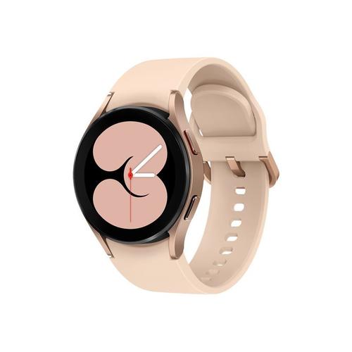 Samsung Galaxy Watch4 - 40 Mm - Or Rosé - Montre Intelligente Avec Bracelet Sport - Rose - Affichage 1.19" - 16 Go - Nfc, Wi-Fi, Bluetooth - 4g - 25.9 G