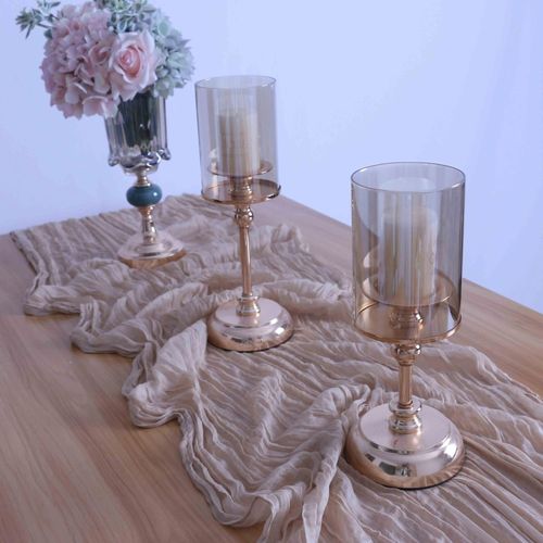 Étamine De Table Menstruelle Transparente,Décoration Rustique De Mariage Et De Noël,Vert,Blanc,Orange Brûlé,Bordeaux,Ru110,60x396cm,13 Pieds,Intersection,18 