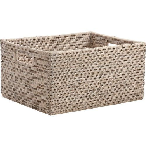 Corbeille rangement en rotin 34 x 26 x 18 cm