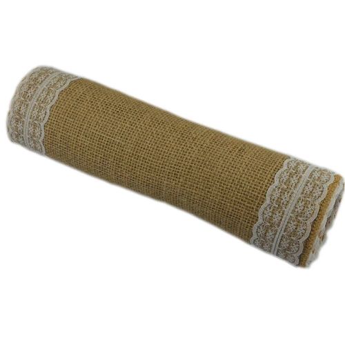 Chemin De Table En Toile De Jute Naturelle,Vintage,Dentelle Rustique,Mariage,Anniversaire,Ixde Noël,Pour La Maison