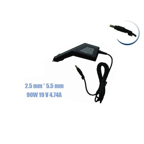 Adaptateur Alimentation Chargeur voiture sur prise allume cigare pour ordinateur portable TOSHIBA Satellite A500 - Visiodirect -
