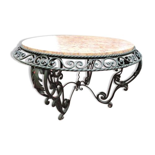 Table De Salon Ronde En Fer Forg 195060 Multicolore