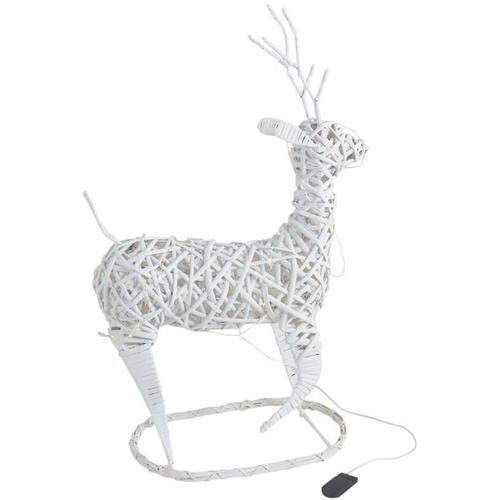 Cerf lumineux en osier blanc