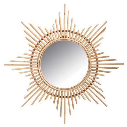 Miroir en rotin naturel Étoile
