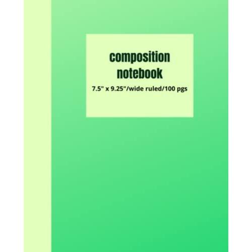 Green Composition Notebook