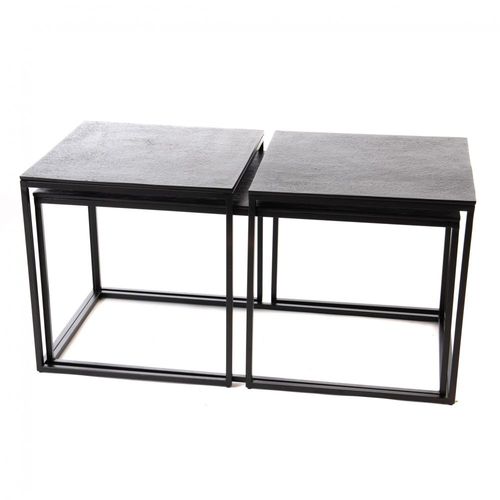 Set De 3 Tables Basses Prato Noir