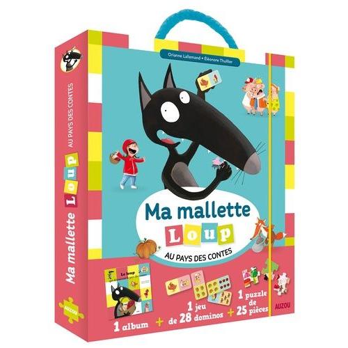 Ma Malette Loup Au Pays Des Contes - Contient : 1 Album, 1 Jeu De 28 Dominos, 1 Puzzle De 23 Pièces