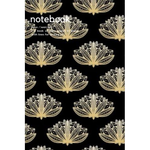 Notebook: Notebook/Journal Wallpaper Design Black