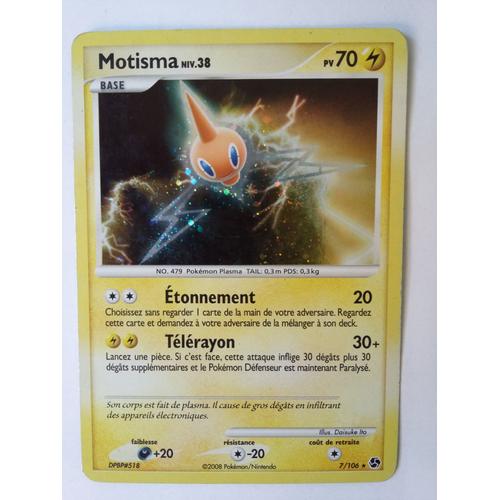 Carte Pokémon:Motisma N°7/106 Rare Holo,Série Duels Au Sommet Version Française.