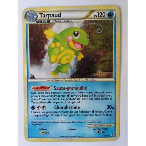 Carte Pokémon:Tarpaud N°7/95 Rare Holo,Série Déchainement Version Française.