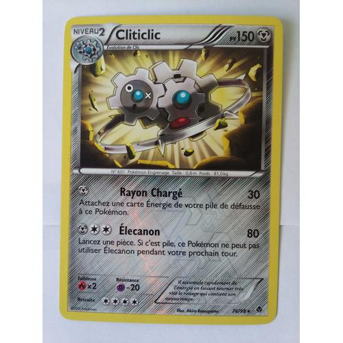 Carte Pokémon:Cliticlic N°76/98 Rare Holo Reverse,Série Pouvoirs Émergents Version Française.
