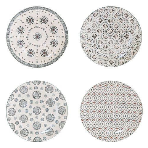 Coffret De 4 Assiettes Plates Nelson 26 Cm