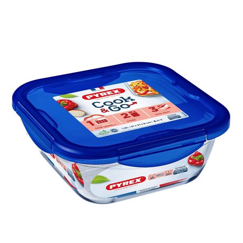 Boîte Carrée Avec Couvercle 21 Cm Cook & Go