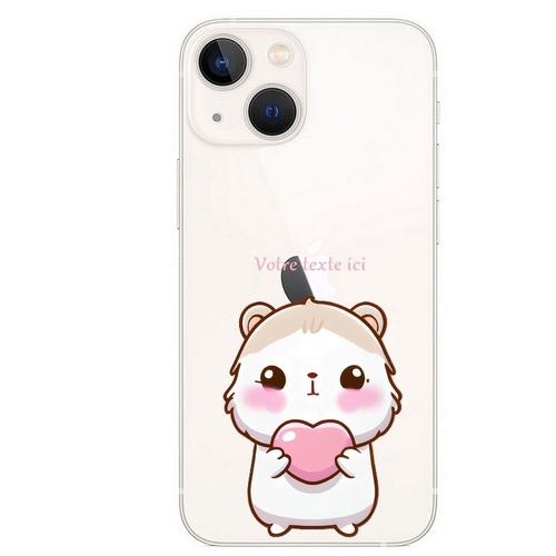 Coque Iphone 13 Mini Hamster Kawaii Coeur
