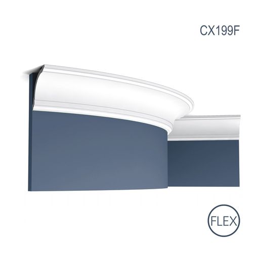 Corniche Orac Decor CX199F AXXENT Moulure décorative flexible Moulure en stuc design intemporel classique blanc 2 m
