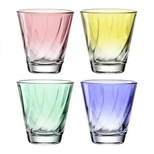 Verres - Leonardo - Lot De 4 - Multicolore - 215ml - Diam 8.5 X 9 Cm