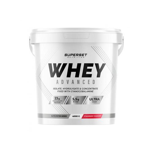 100% Whey Proteine Advanced (4kg)|Fraise Yogourt| Whey Protéine|Superset Nutrition 