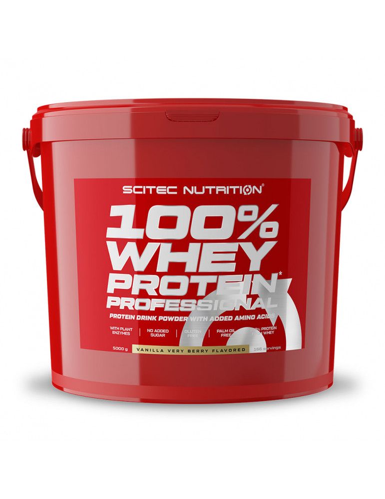 100% Whey Professional (5kg)|Vanille Fruits Rouges| Whey Protéine|Scitec Nutrition 