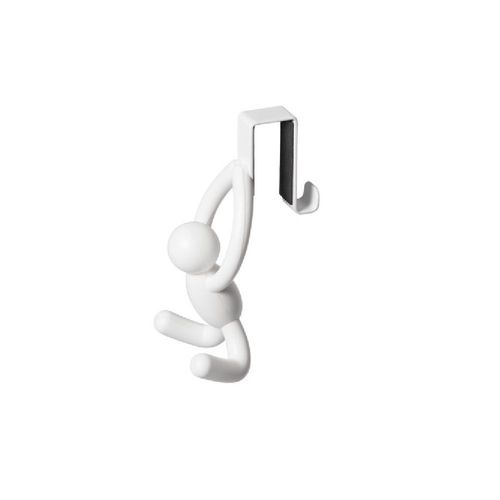 Lot De 2 Patères Double Crochets Dessus De Porte Buddy Otd Cab Blanc
