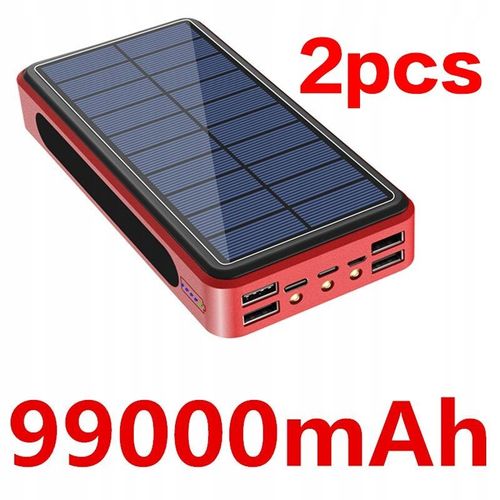 Chargeur Portable Batterie,Powerbank Rouge 50000mah 2 Pièces.