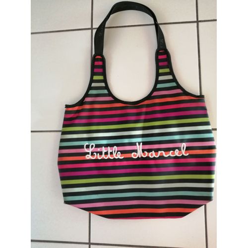 Sac rayé tons rouge little marcel NEUF en très bon état