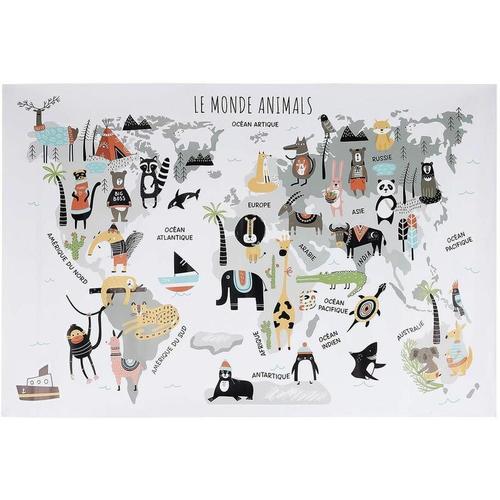 Sticker mural Mappemonde 90x60 cm