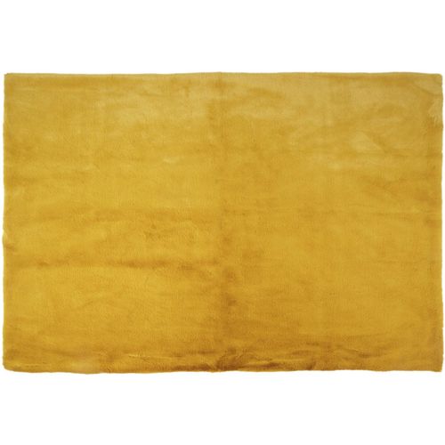 Tapis 120x170 Cm En Imitation Fourrure Moutarde