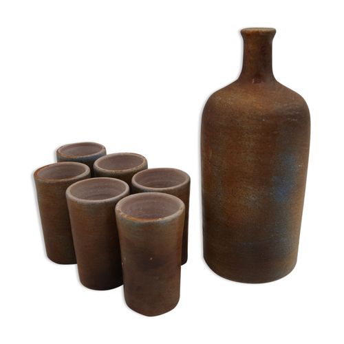 Service Liqueur Grs Lefevre Vintage Marron