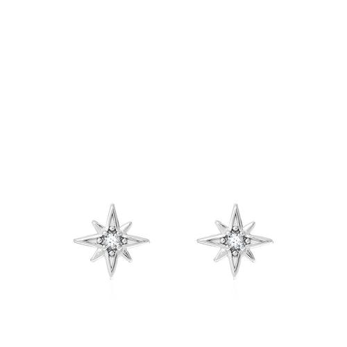 Boucles D'oreilles Agatha Argent Étoile Empierrée