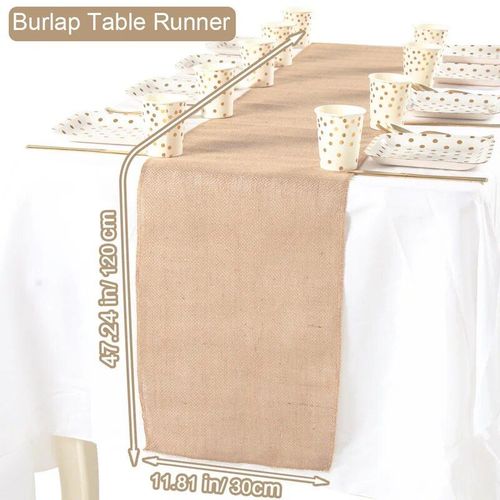 Chemin De Table En Toile De Jute Et Lin,Vintage,Hessien Naturel,Rustique,Pour Mariage À La Campagne,Décoration De Noël Pour La Maison