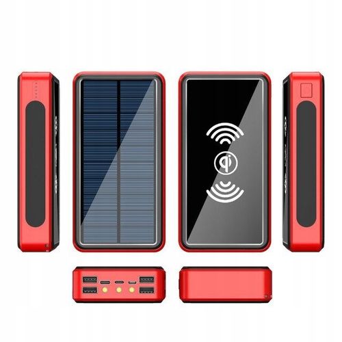 Chargeur Portable Batterie,Powerbank Rouge 50000mah Sans Fil