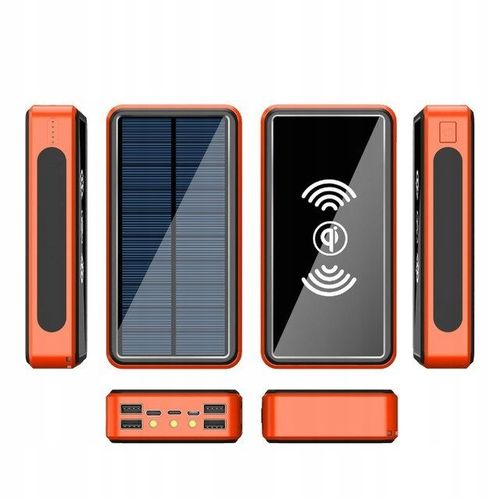 Chargeur Portable Batterie,Powerbank Orange 50000mah Sans Fil