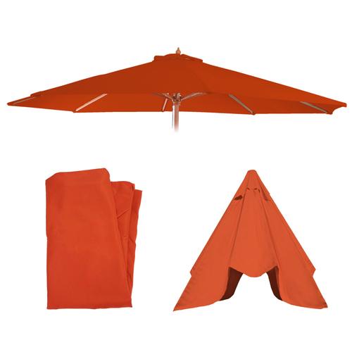 Housse De Rechange Pour Parasol Florida, Housse De Rechange Pour Parasol, Ø 3,5m Polyester 8 Baleines   Terracotta